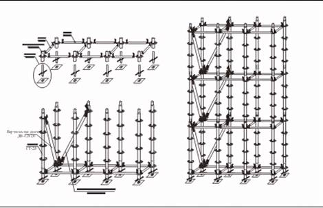 Схема монтажа хомутовых лесов